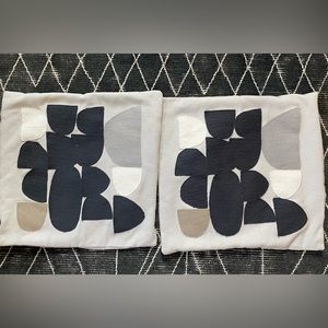 Set of west elm geometric pillow covers